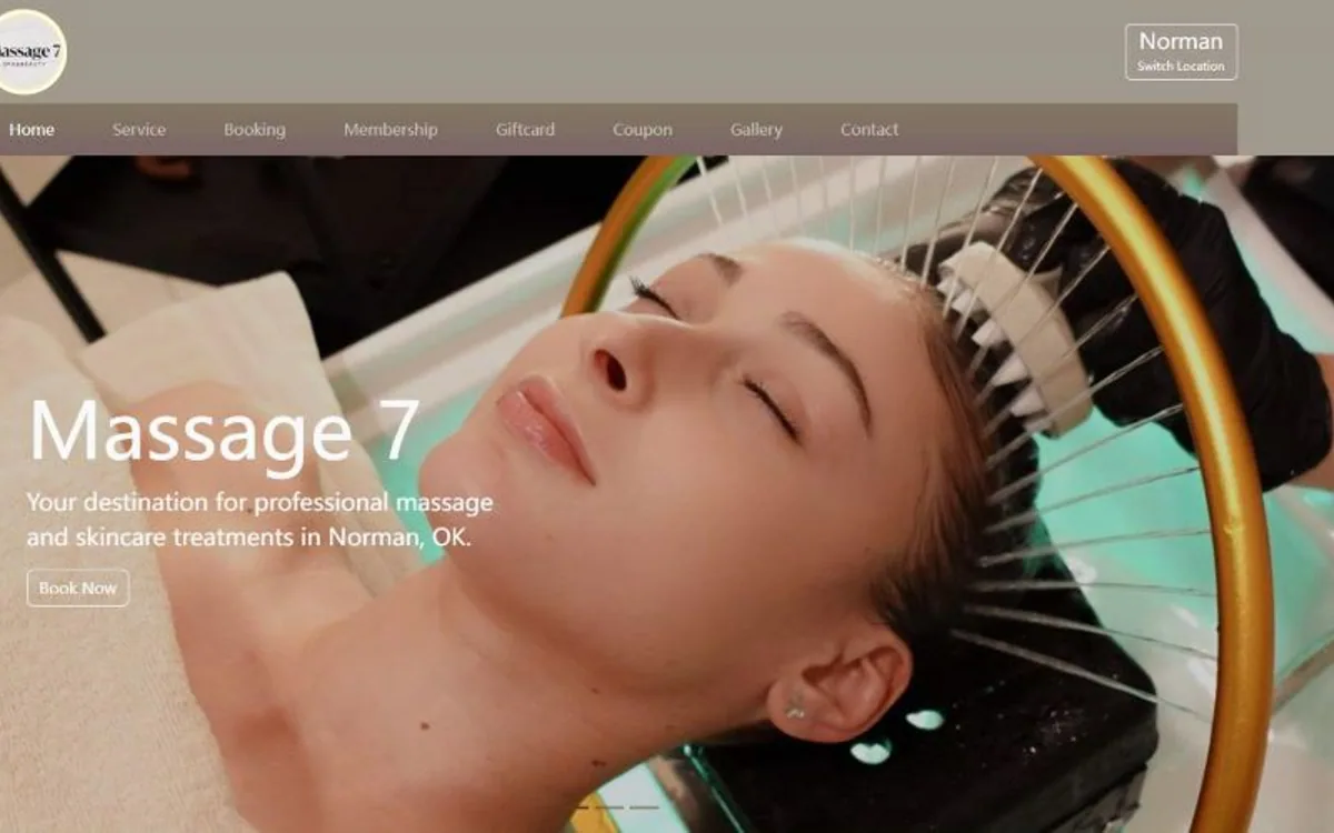 Massage 7 Norman 客户网站首页封面