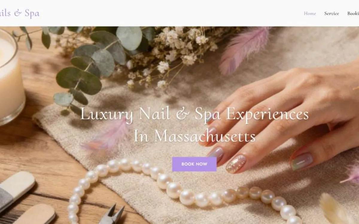 QY Nails & Spa 客户网站首页封面