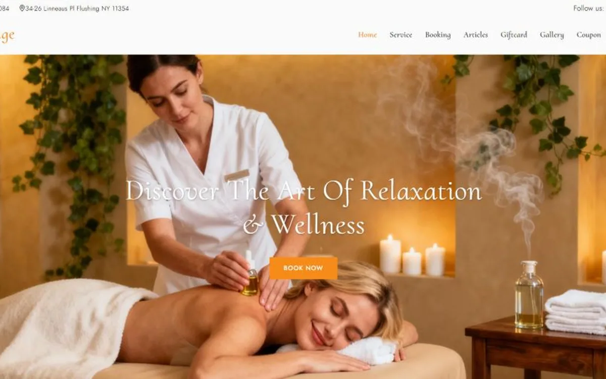 Massage 05 网站首页封面